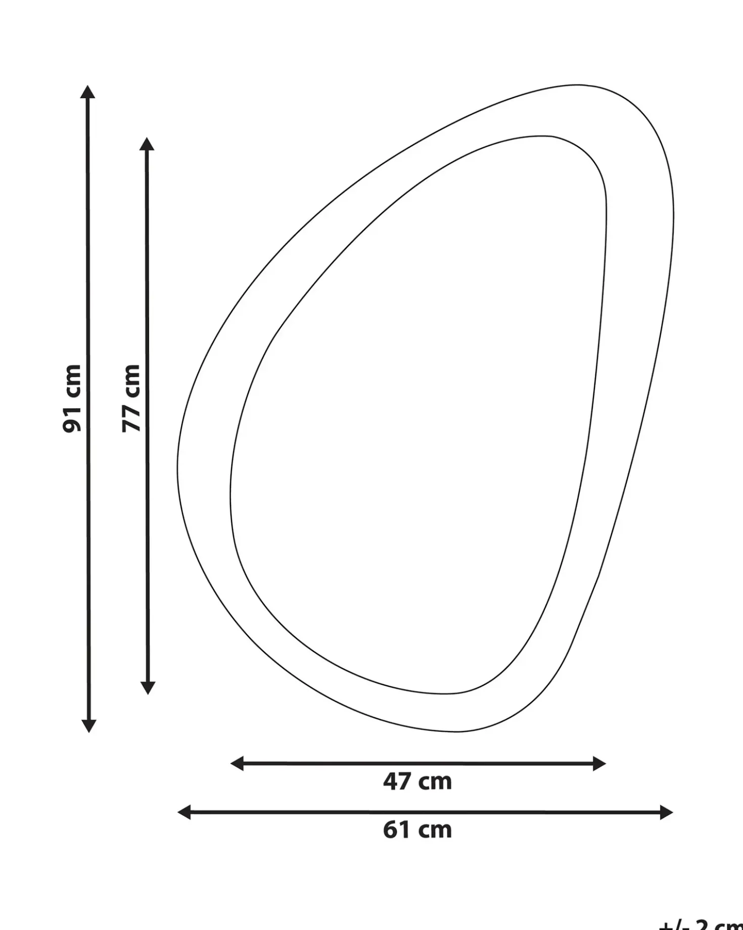 Specchio VENAS 61 cm 91 cm Velluto Senape
