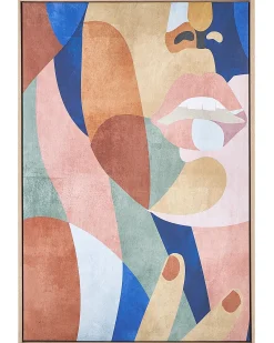 Stampa su tela BITETTO Motivo femminile 63 x 99 cm Multicolore