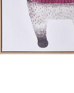 Stampa su tela CAMPLI Motivo animale 63 x 99 cm Grigio