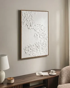 Stampa su tela CLIFDEN Motivo astratto Bianco