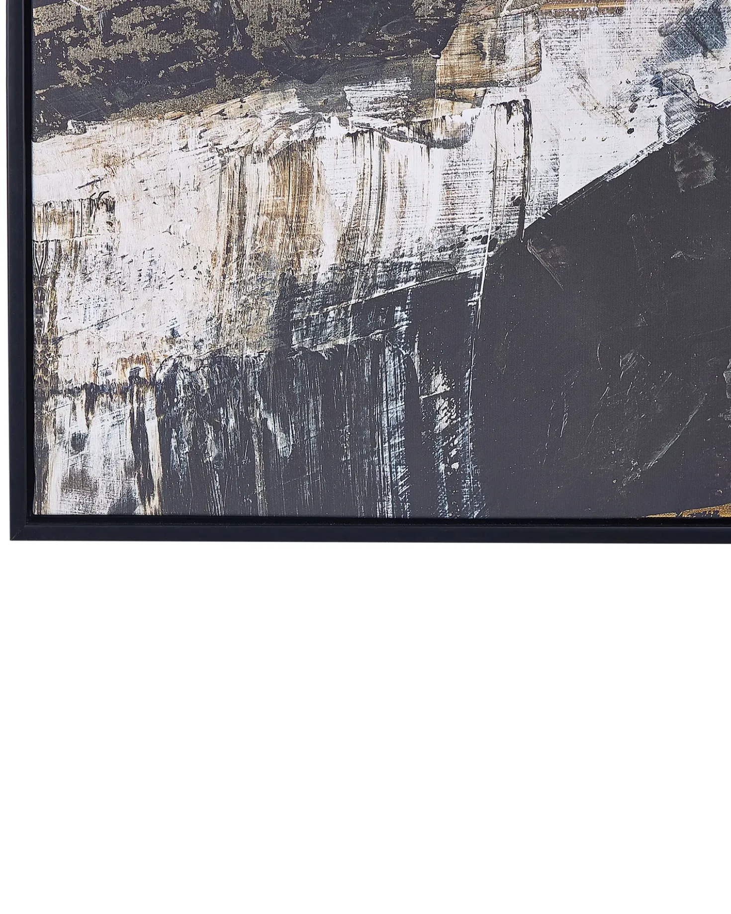 Stampa su tela STATTE Motivo astratto 63 x 93 cm Nero