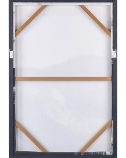 Stampa su tela STATTE Motivo astratto 63 x 93 cm Nero