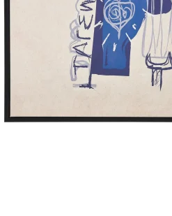 Stampa su tela TREPPIO Motivo astratto 63 x 99 cm Blu