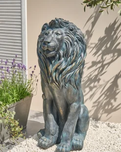 Statua da giardino DAKAR Leone Marrone