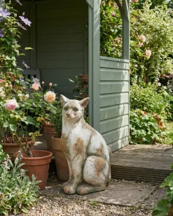 Statua da giardino OFFIDA Gatto Beige