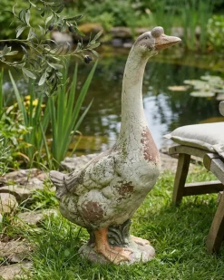 Statua da giardino SARNO Oca Beige