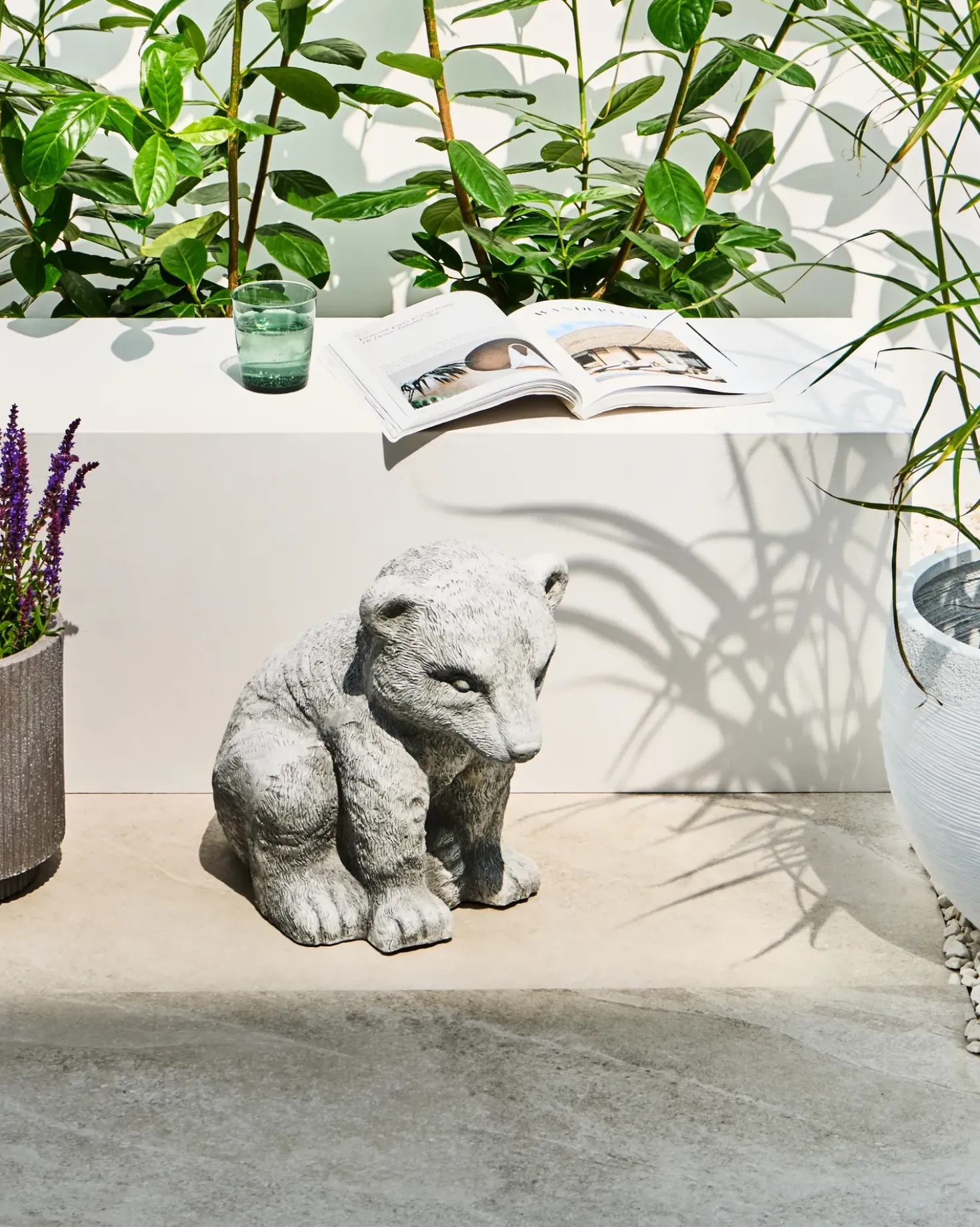 Statuetta da giardino BOWE Orso Grigio
