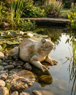 Statuetta da giardino CARAPELLE Rana Beige