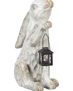 Statuetta da giardino GERLAND Coniglio Bianco sporco