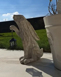 Statuetta da giardino GERLAND Coniglio Bianco sporco