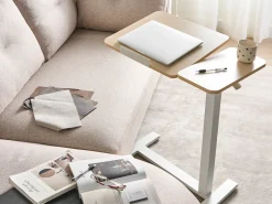 Supporto manuale regolabile per laptop SCHOLA Marrone chiaro/Bianco 70 cm 40 cm