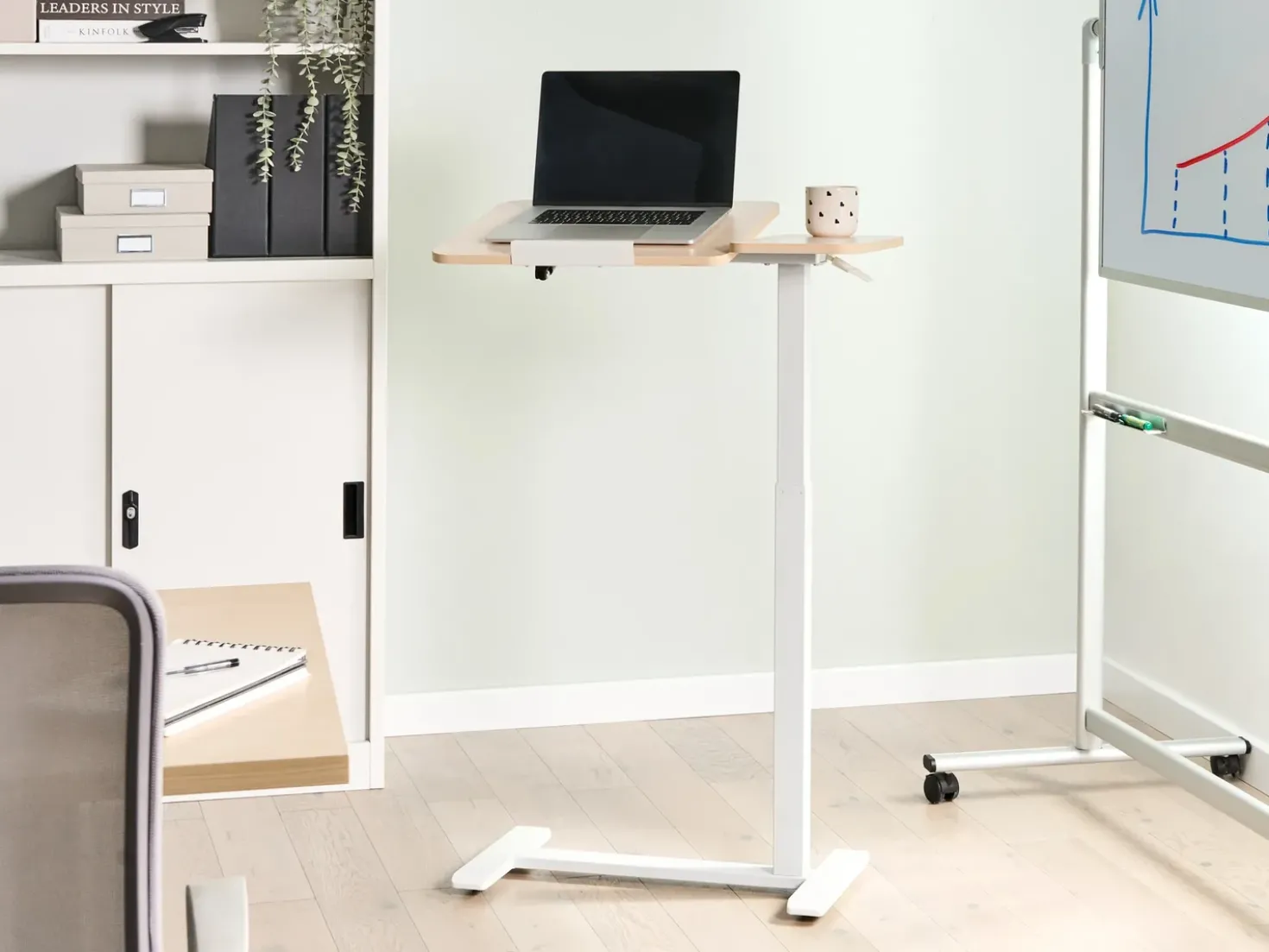 Supporto manuale regolabile per laptop SCHOLA Marrone chiaro/Bianco 70 cm 40 cm