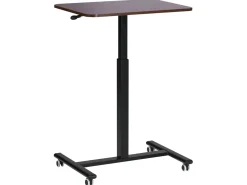 Supporto manuale regolabile per laptop ACADEMIA Marrone scuro 65 cm 48 cm con ruote