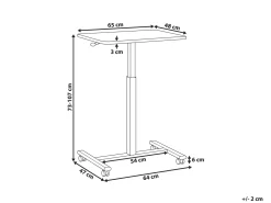 Supporto manuale regolabile per laptop ACADEMIA Marrone scuro 65 cm 48 cm con ruote