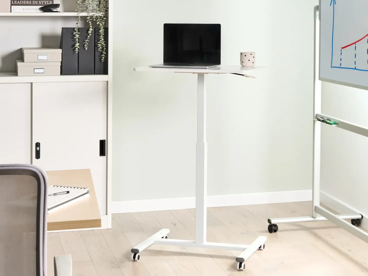 Supporto manuale regolabile per laptop ACADEMIA Bianco 65 cm 48 cm