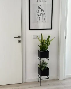 Supporto per vasi COTINUS Metallo 20 cm Nero