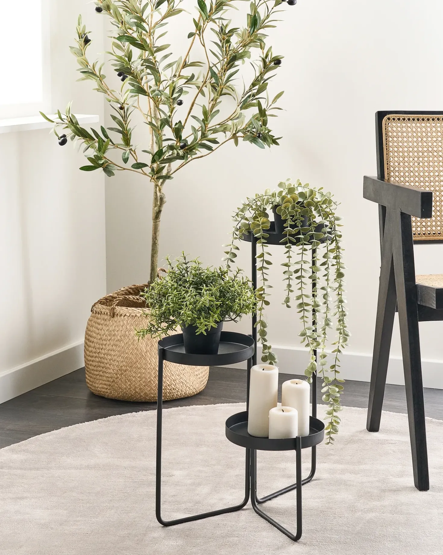 Supporto per vasi FRAGARIA Metallo 42 cm Nero