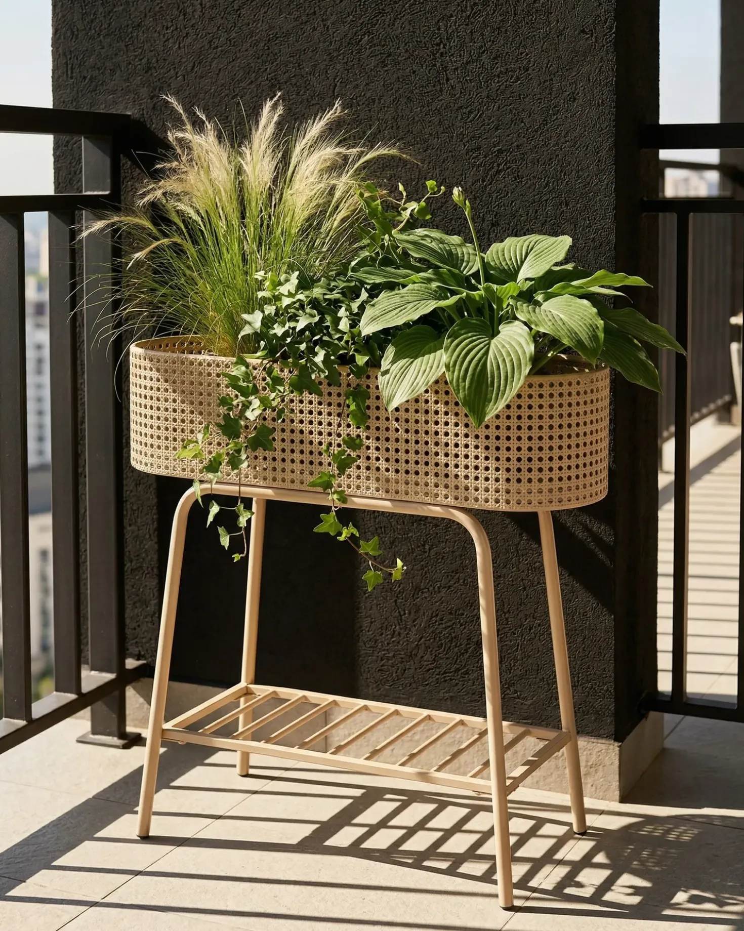 Supporto per vasi LINNAEA Metallo 60 cm Beige
