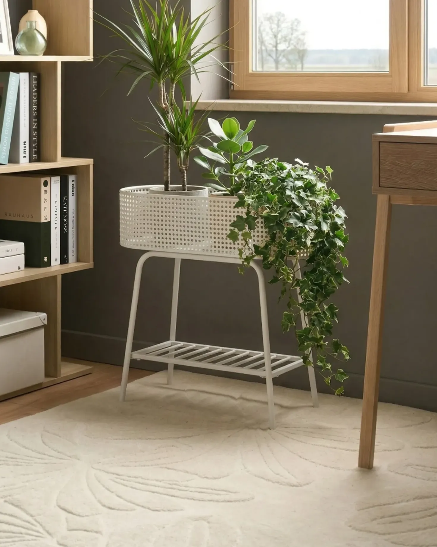Supporto per vasi LINNAEA Metallo 60 cm Bianco