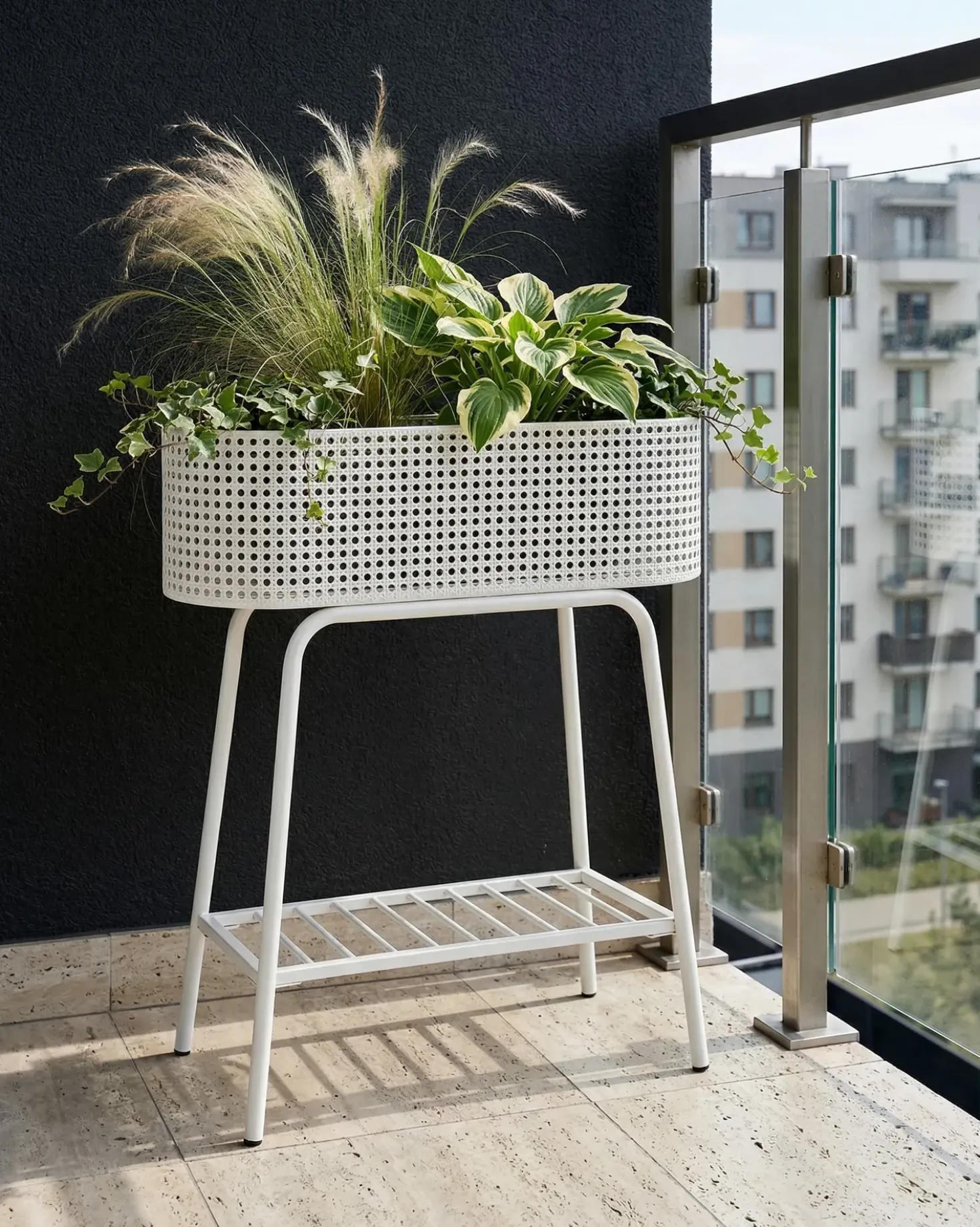Supporto per vasi LINNAEA Metallo 60 cm Bianco