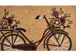 Tappetino da Ingresso AVAK Naturale 50 x 80 cm Bicicletta Fibra di Cocco