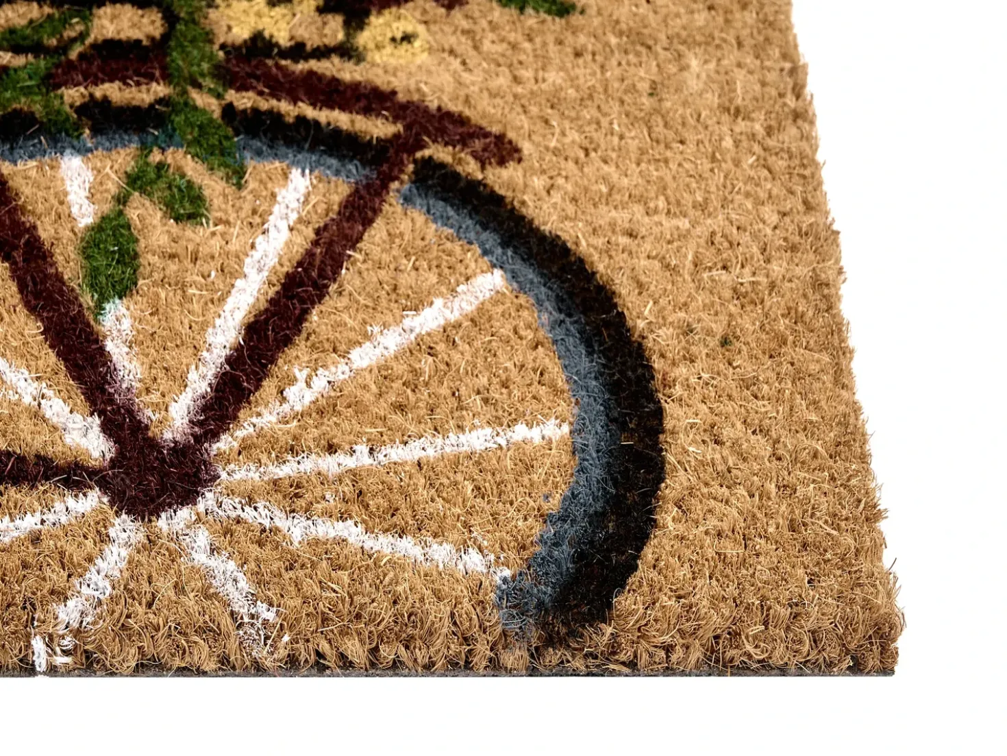Tappetino da Ingresso AVAK Naturale 50 x 80 cm Bicicletta Fibra di Cocco