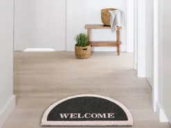 Tappetino da Ingresso BUHI Nero 45 x 75 cm Testo Fibra di Cocco