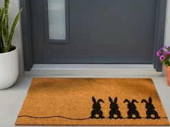 Tappetino da Ingresso PULIAN Naturale 55 x 120 cm Coniglio Fibra di Cocco