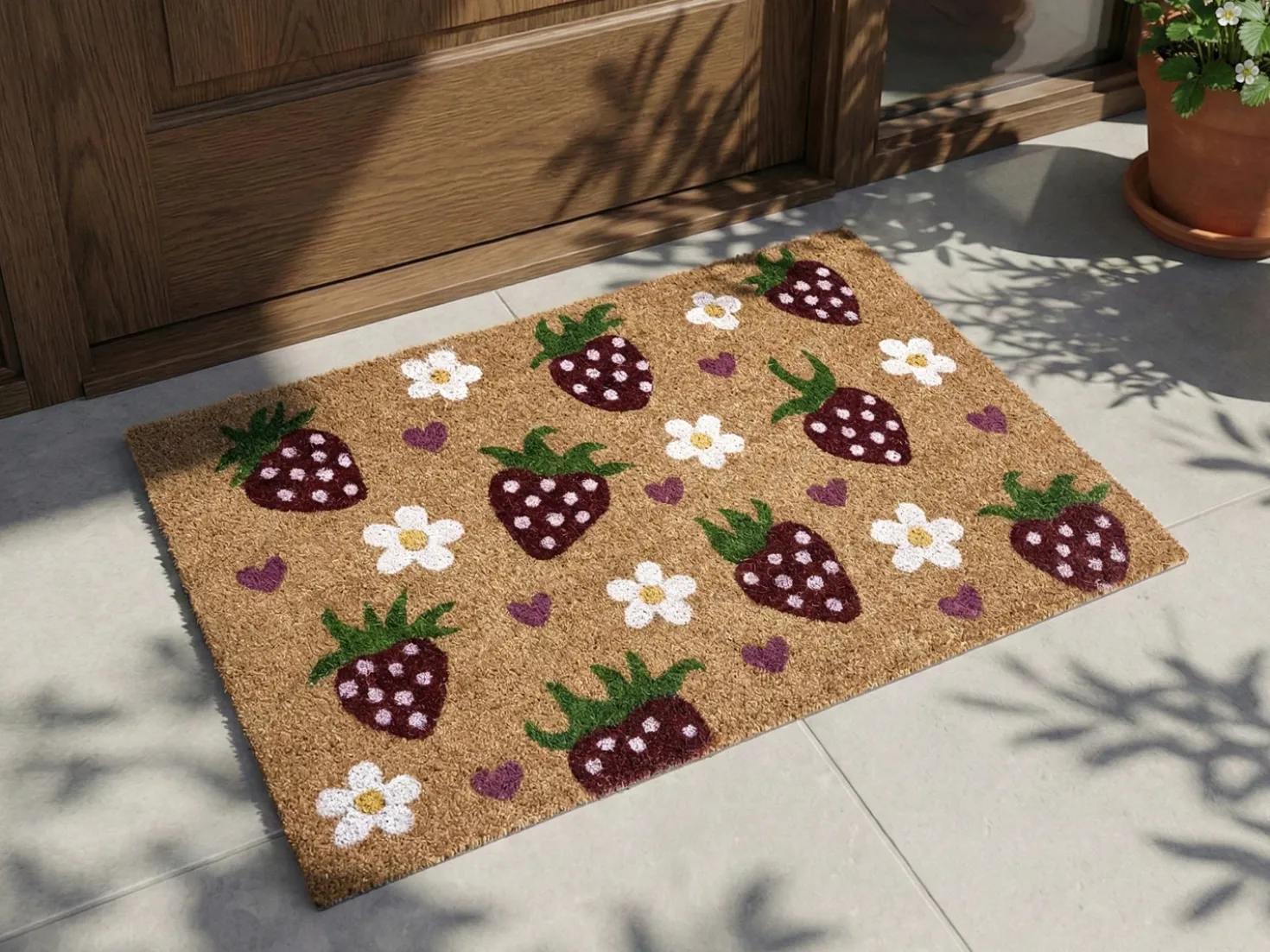 Tappetino da Ingresso SHAININ Multicolore 50 x 80 cm Fibra di Cocco
