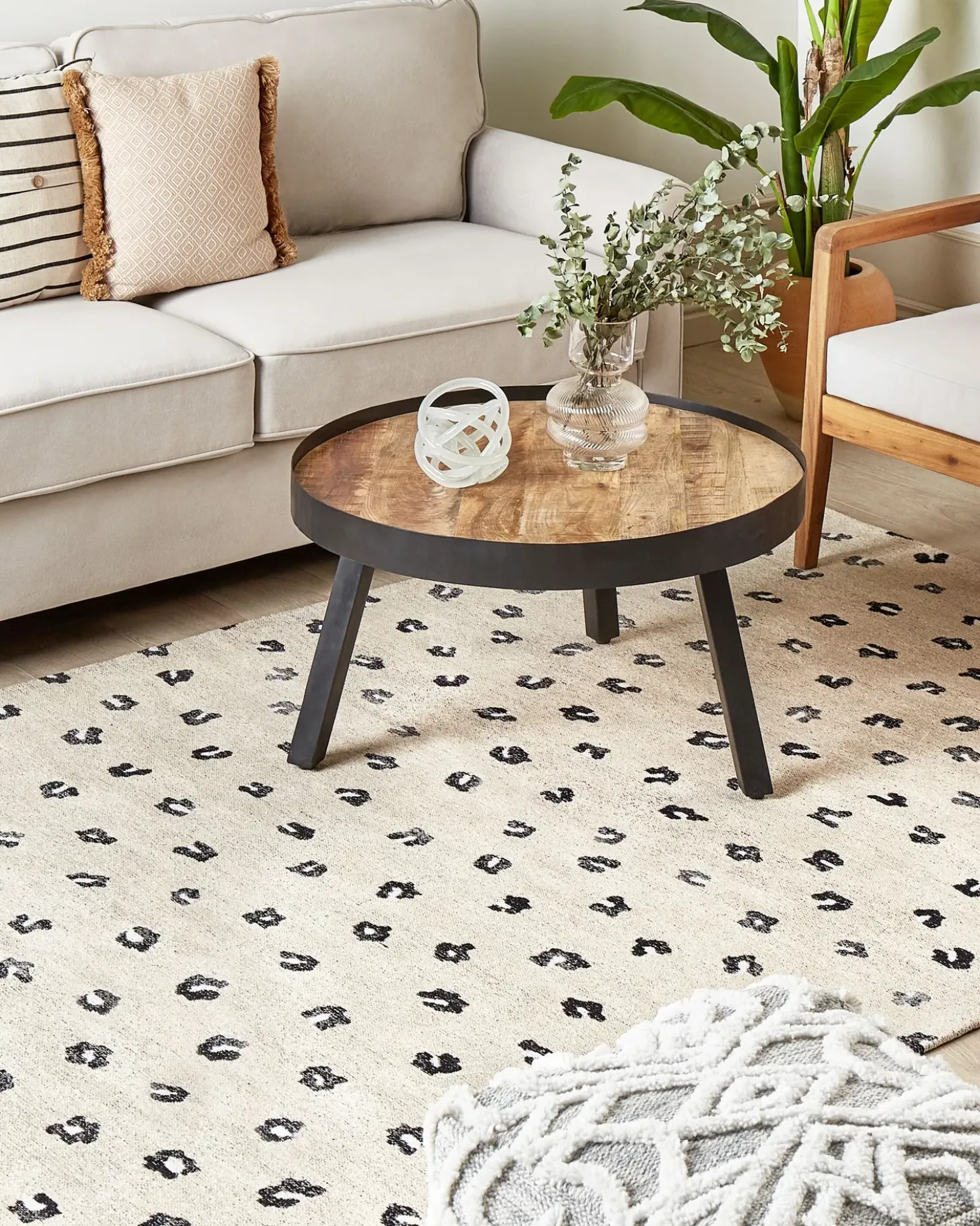 Tappeto AFIS Beige 160 x 230 cm Cotone