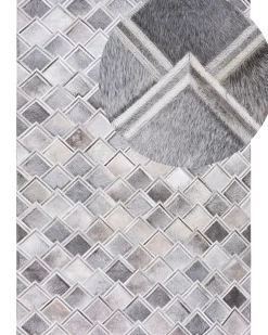 Tappeto AGACLI Grigio 160 x 230 cm Pelle naturale