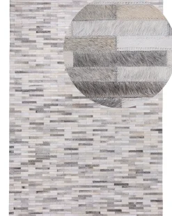 Tappeto AHILLI Grigio 160 x 230 cm Pelle naturale