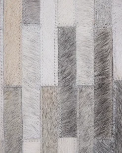 Tappeto AHILLI Grigio 160 x 230 cm Pelle naturale