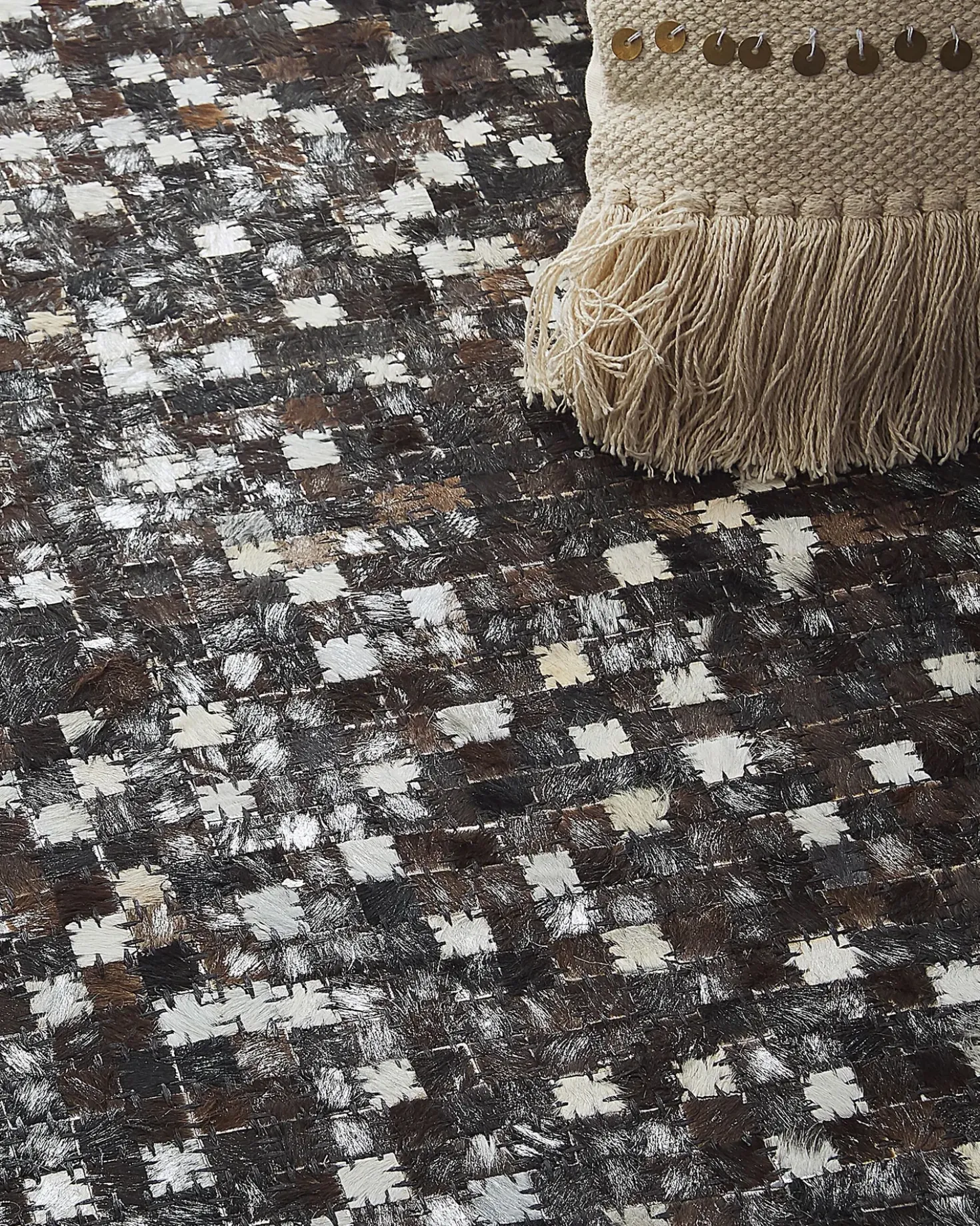 Tappeto AKKESE Marrone 160 x 230 cm Pelle naturale