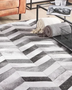 Tappeto AKSAZ Multicolore 140 x 200 cm Pelle naturale
