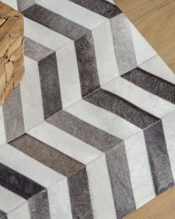 Tappeto AKSAZ Multicolore 140 x 200 cm Pelle naturale