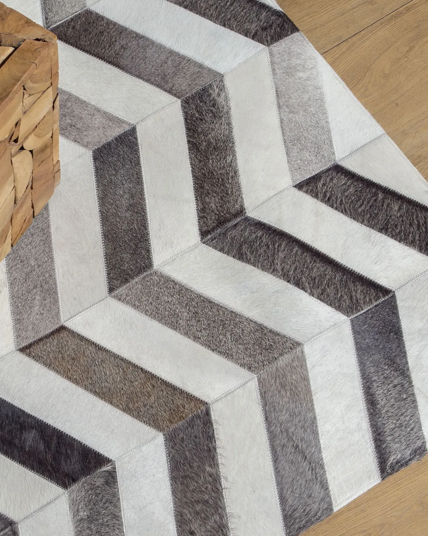 Tappeto AKSAZ Multicolore 140 x 200 cm Pelle naturale