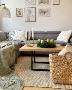 Tappeto ALADAG Beige 140 x 200 cm Iuta