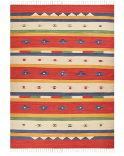 Tappeto ALAPARS Multicolore 140 x 200 cm Cotone Kilim