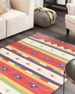 Tappeto ALAPARS Multicolore 140 x 200 cm Cotone Kilim