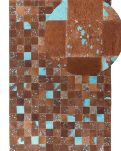 Tappeto ALIAGA Marrone 160 x 230 cm Pelle naturale