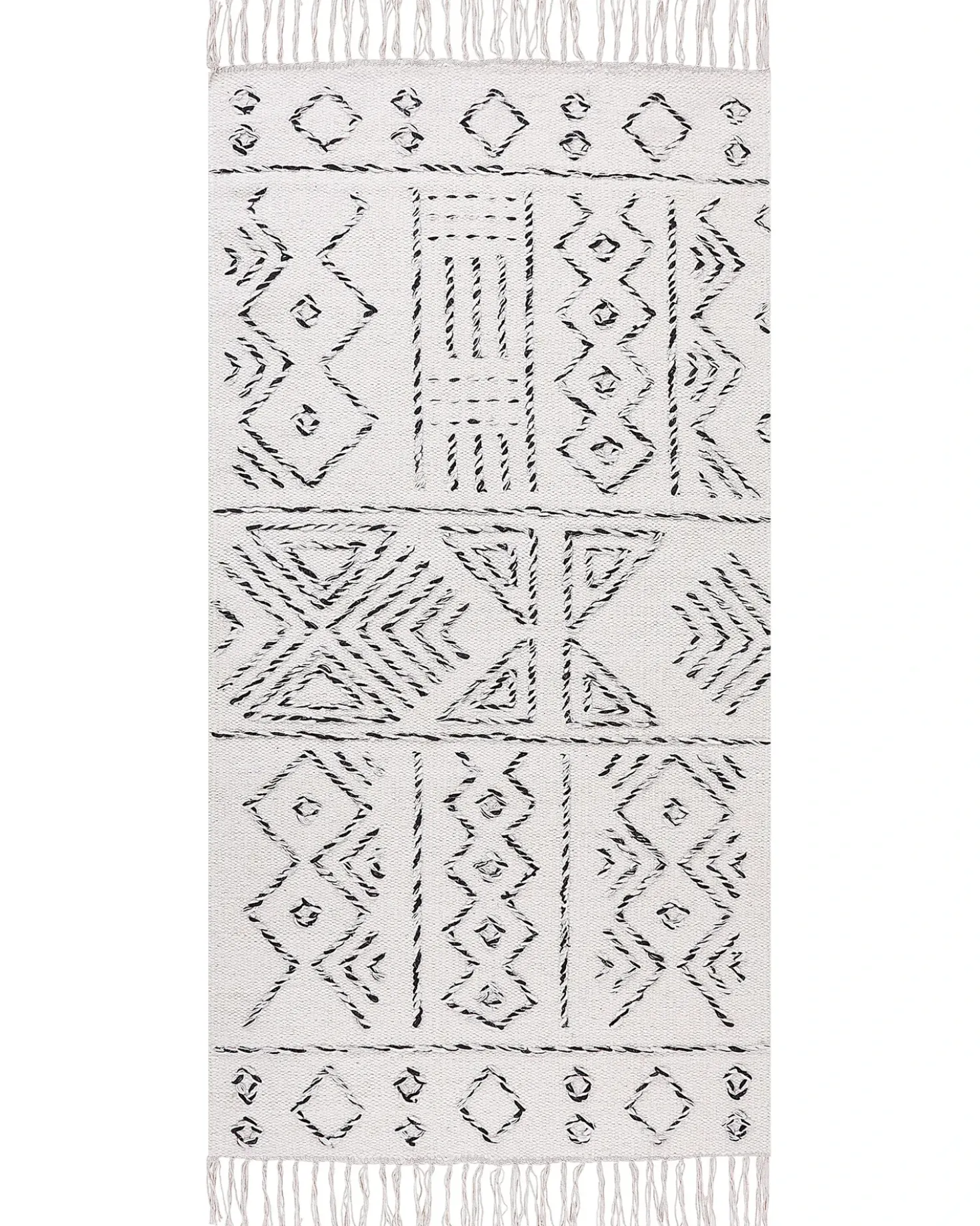 Tappeto ALKENT Bianco 80 x 150 cm Lana