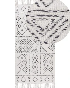 Tappeto ALKENT Bianco 80 x 150 cm Lana