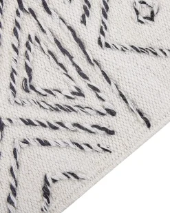 Tappeto ALKENT Bianco 80 x 150 cm Lana
