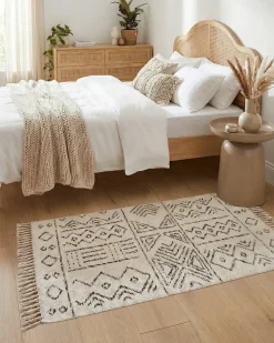 Tappeto ALKENT Bianco 80 x 150 cm Lana