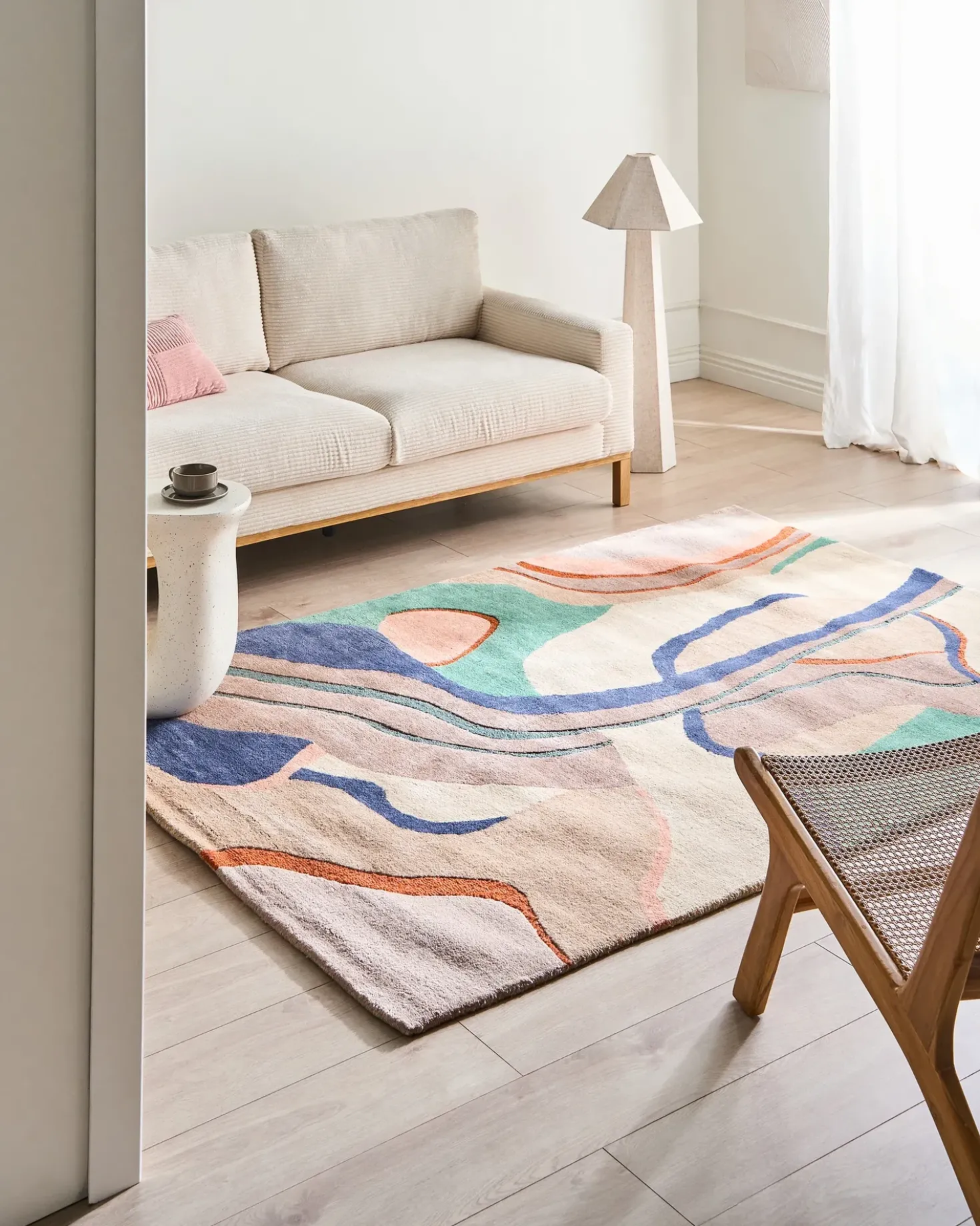 Tappeto ALMORA Multicolore 160 x 230 cm Viscosa
