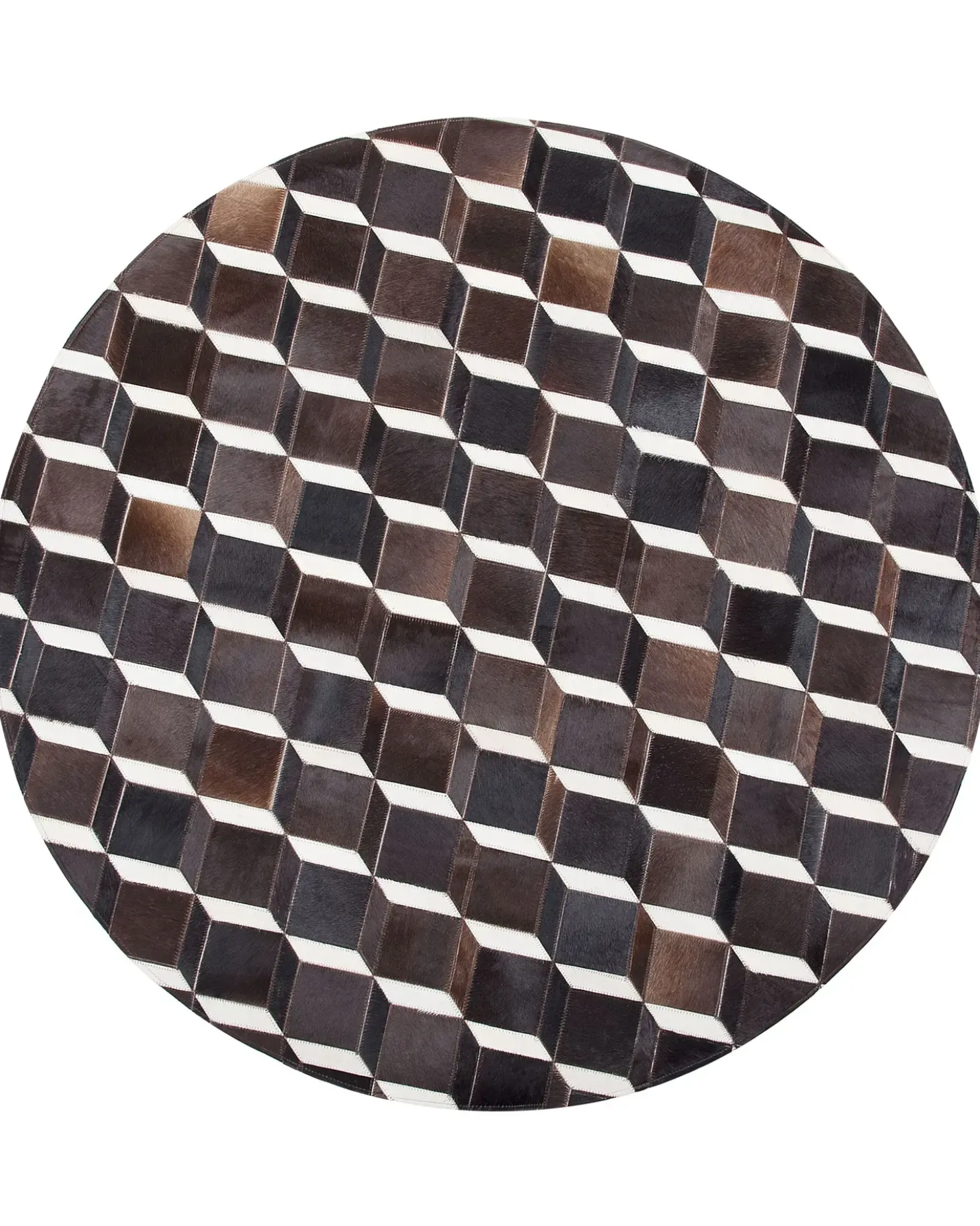 Tappeto ALPKOY Marrone ø 140 cm Pelle naturale