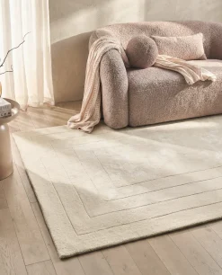 Tappeto AMADO Beige chiaro 160 x 230 cm Viscosa