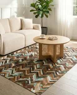 Tappeto AMASYA Marrone 160 x 230 cm Pelle naturale