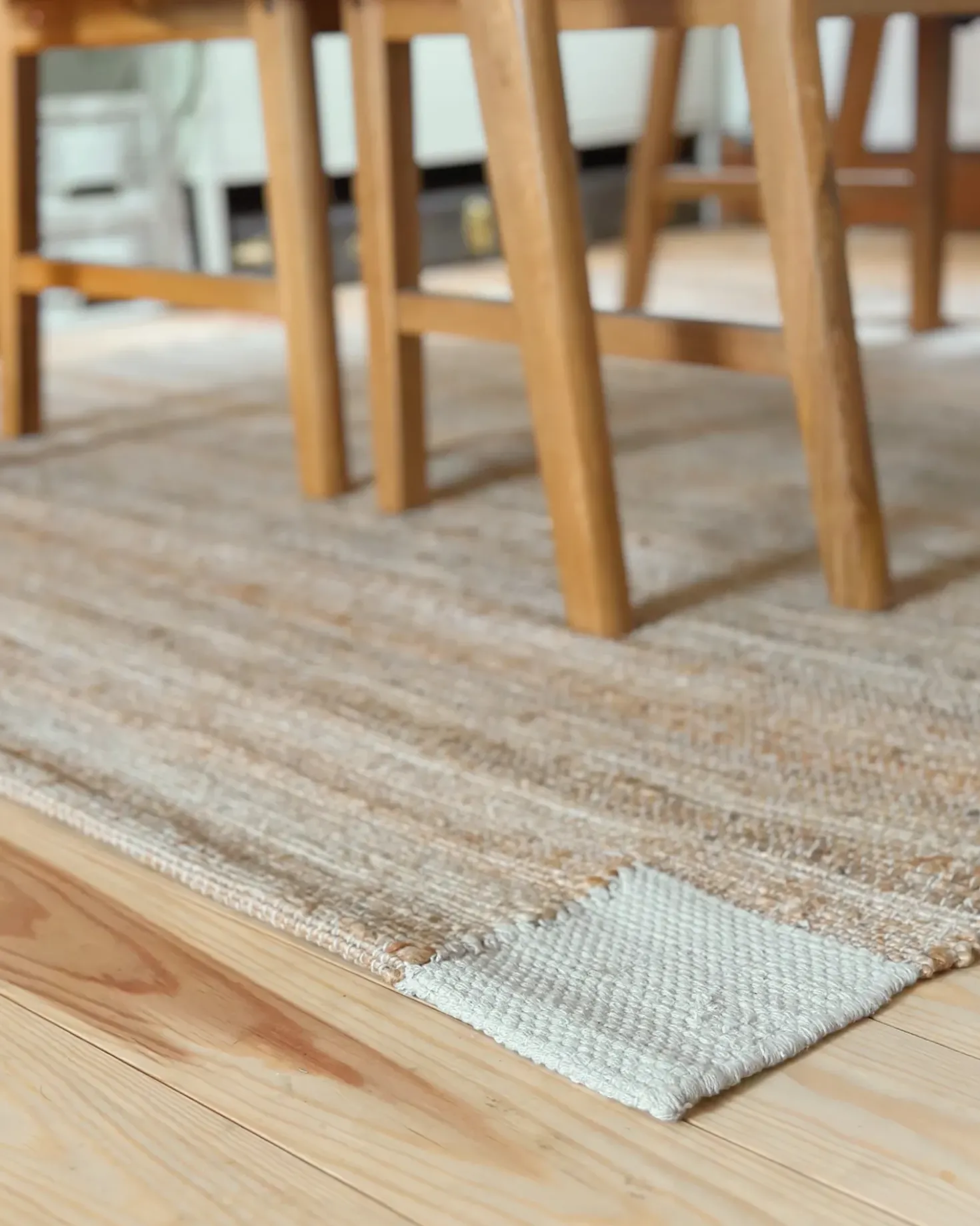 Tappeto AMRAVATI Beige chiaro 160 x 230 cm Iuta